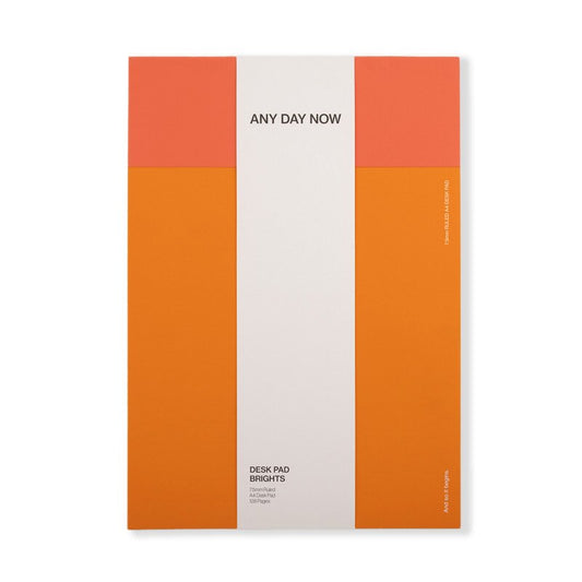 Any Day Now Desk Pad A4 Ruled - Red and Orange