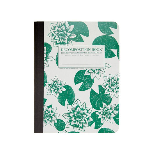 Decomposition Notebook Ruled Lily Pads Large