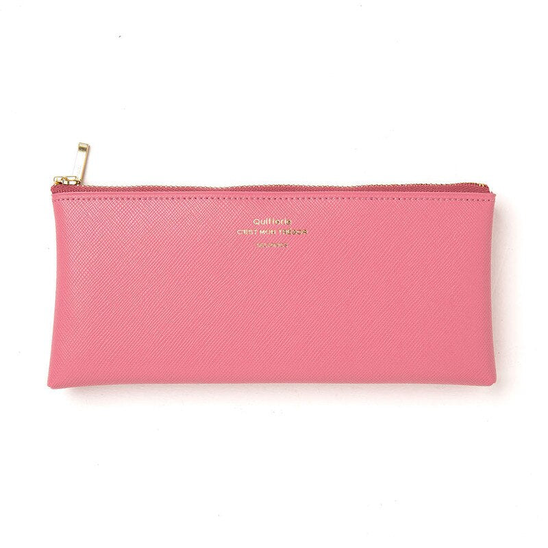 Delfonics Quitterie Flat Pencil Case - Pink