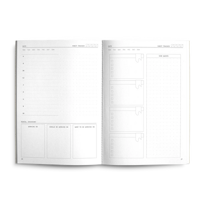 Creator's Friend Fast Brain Daily Productivity Planner A5 - Cloudy Day