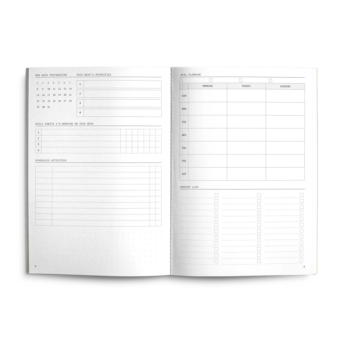 Creator's Friend Fast Brain Daily Productivity Planner A5 - Peach