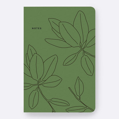 Father Rabbit Stationery Notebook Green Leaves A5