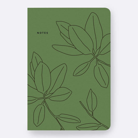 Father Rabbit Stationery Notebook Green Leaves A5