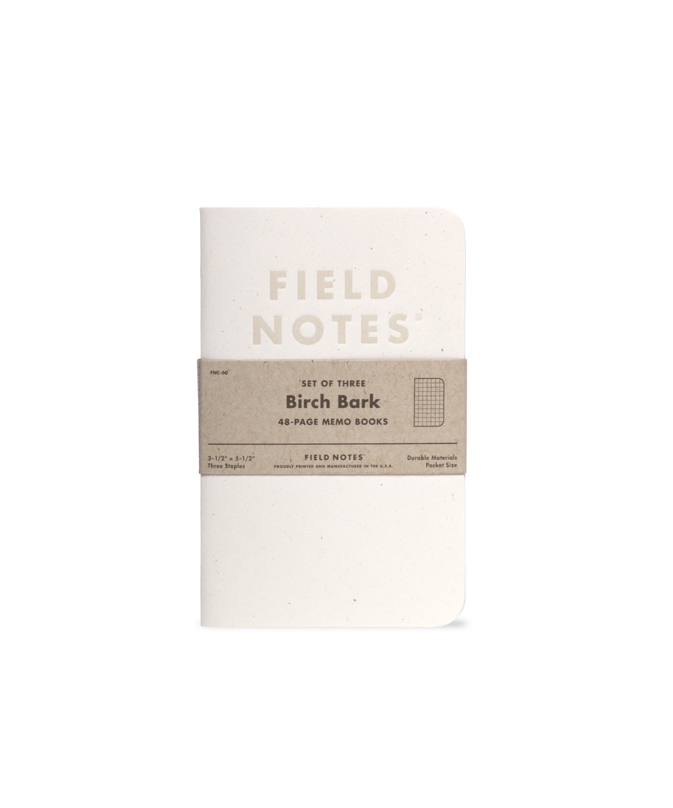 Field Notes Birch Bark Memo Book Graph (3-Pack)