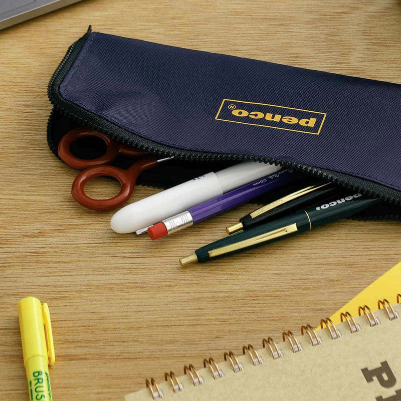 Penco Flat Pen/Pencil Case - Navy