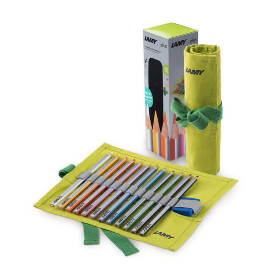 Lamy Coloured Pencils Plus in Cloth Roll with Sharpener (12-Pack)