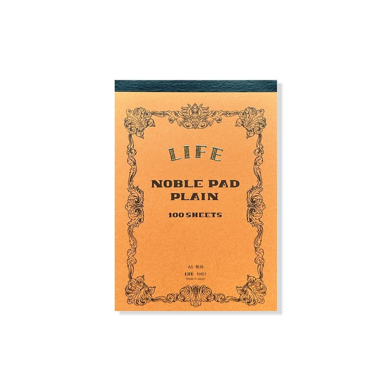 Life Stationery Japanese Paper 'Noble Note' Notepad Grid A5 - Kraft