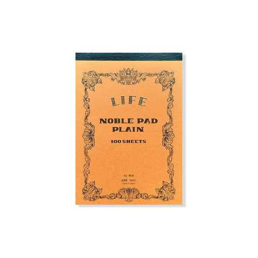 Life Stationery Japanese Paper 'Noble Note' Notepad Grid A5 - Kraft