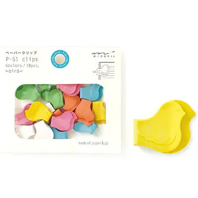 Midori Paper Clips (P-51) - Bird