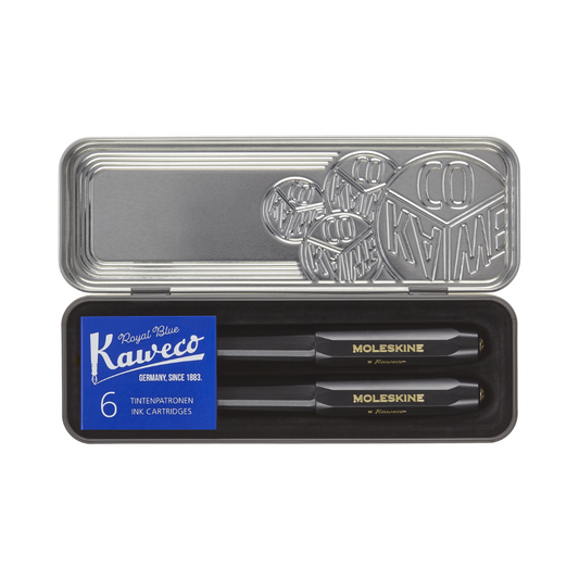 Moleskine x Kaweco Ballpoint and Fountain Pen Set - Black