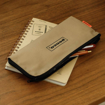 Penco Flat Pen/Pencil Case - Beige