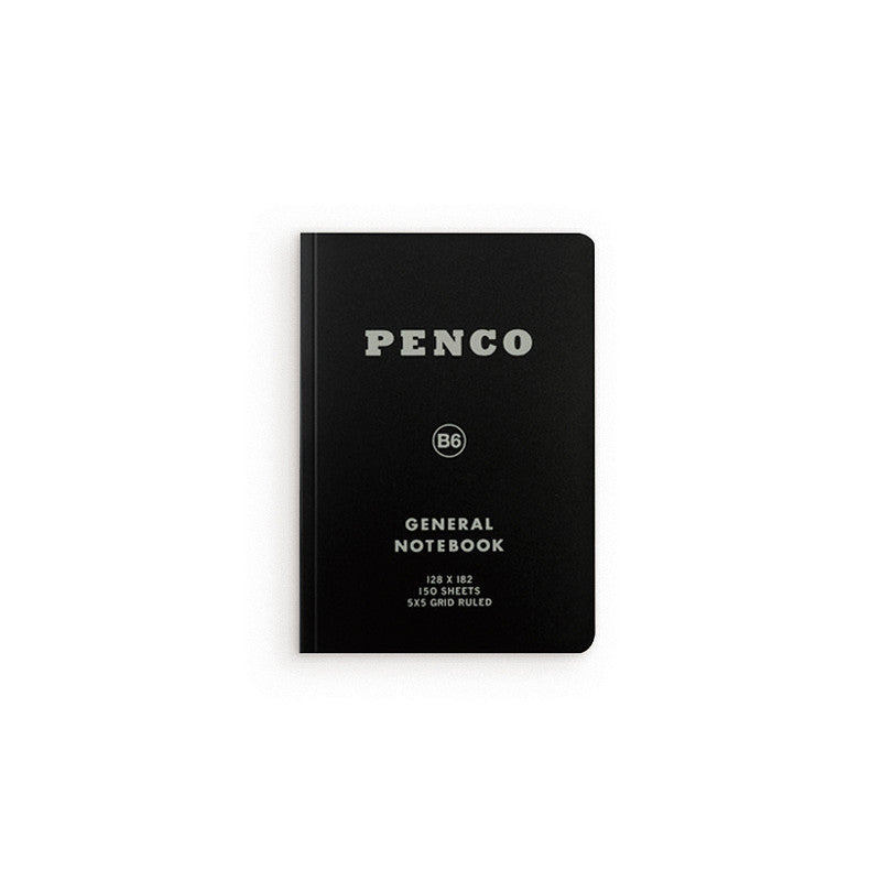 Penco General Notebook Grid B6 - Black