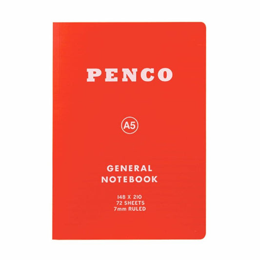 Penco Soft Notebook Ruled A5 - Red