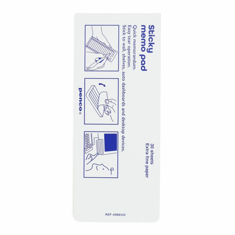 Penco Sticky Memo Pad Monthly - White