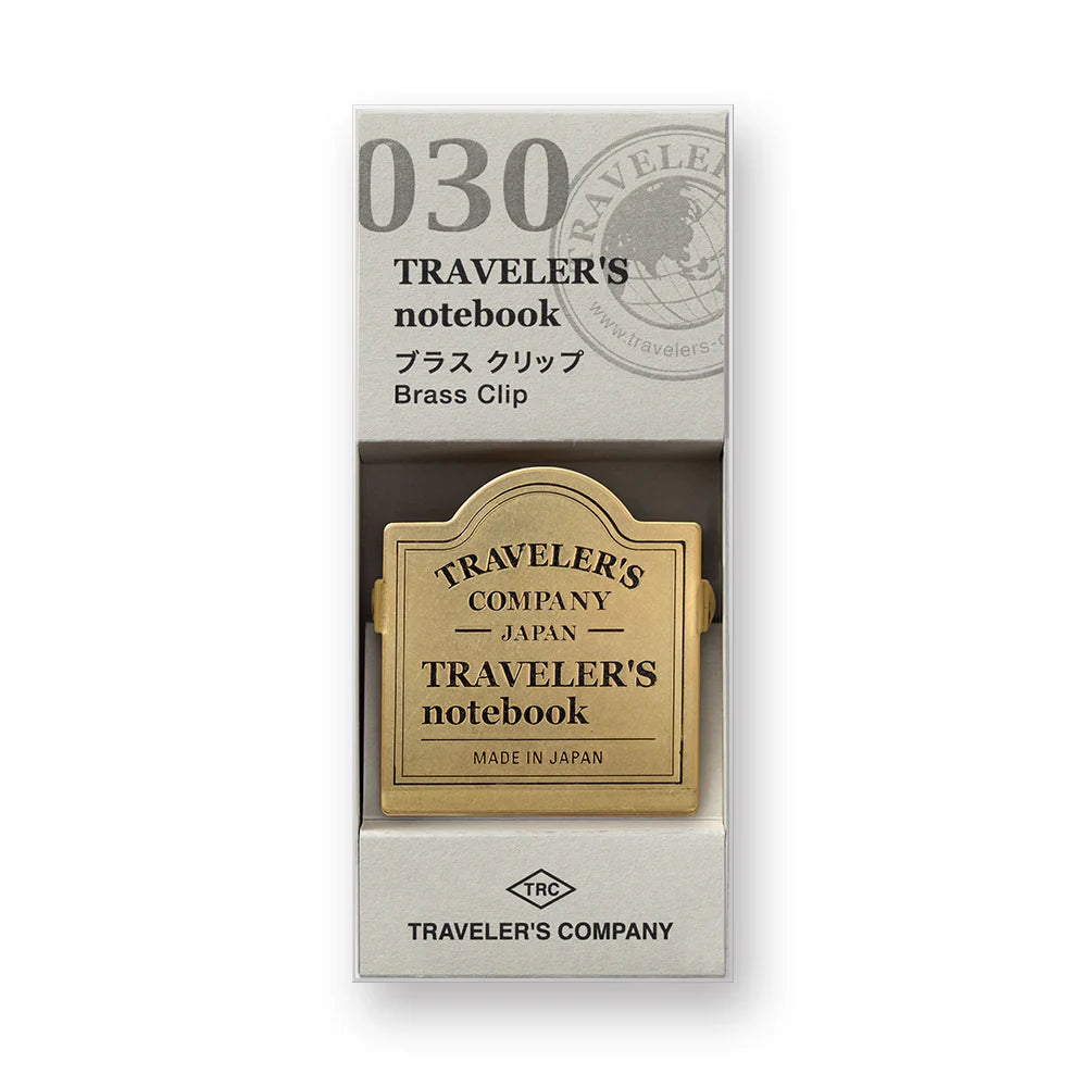 TRAVELER'S Notebook Brass Clip (030) TRC Logo