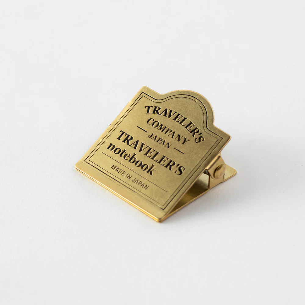 TRAVELER'S Notebook Brass Clip (030) TRC Logo