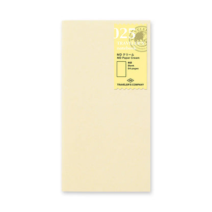 TRAVELLER'S Notebook Refill (025) MD Paper Cream Blank